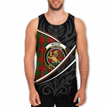 MacFie (McFie) Tartan Family Crest Men Tank Top Celtic Scottish Thistle Floral