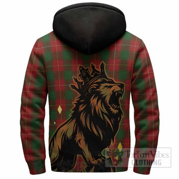 MacFie (McFie) Tartan Family Crest Sherpa Hoodie Crowned Lion Roaring