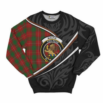 MacFie (McFie) Tartan Family Crest Sweatshirt Celtic Scottish Thistle Floral