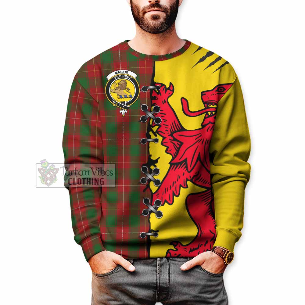 MacFie (McFie) Tartan Family Crest Sweatshirt Lion Rampant Honor - Tartan Vibes Clothing