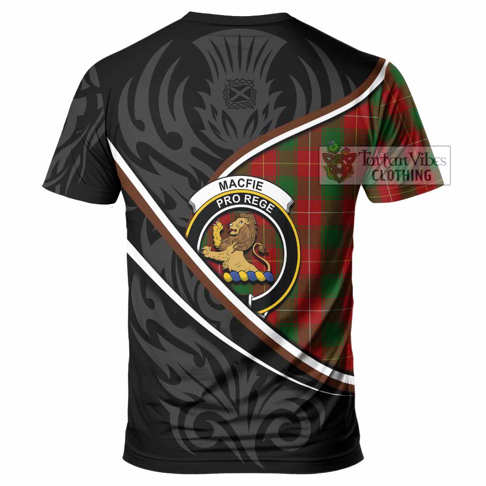 MacFie (McFie) Tartan Family Crest T-shirt Celtic Scottish Thistle Floral - Tartan Vibes Clothing