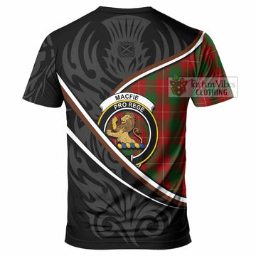MacFie (McFie) Tartan Family Crest T-shirt Celtic Scottish Thistle Floral - Tartan Vibes Clothing