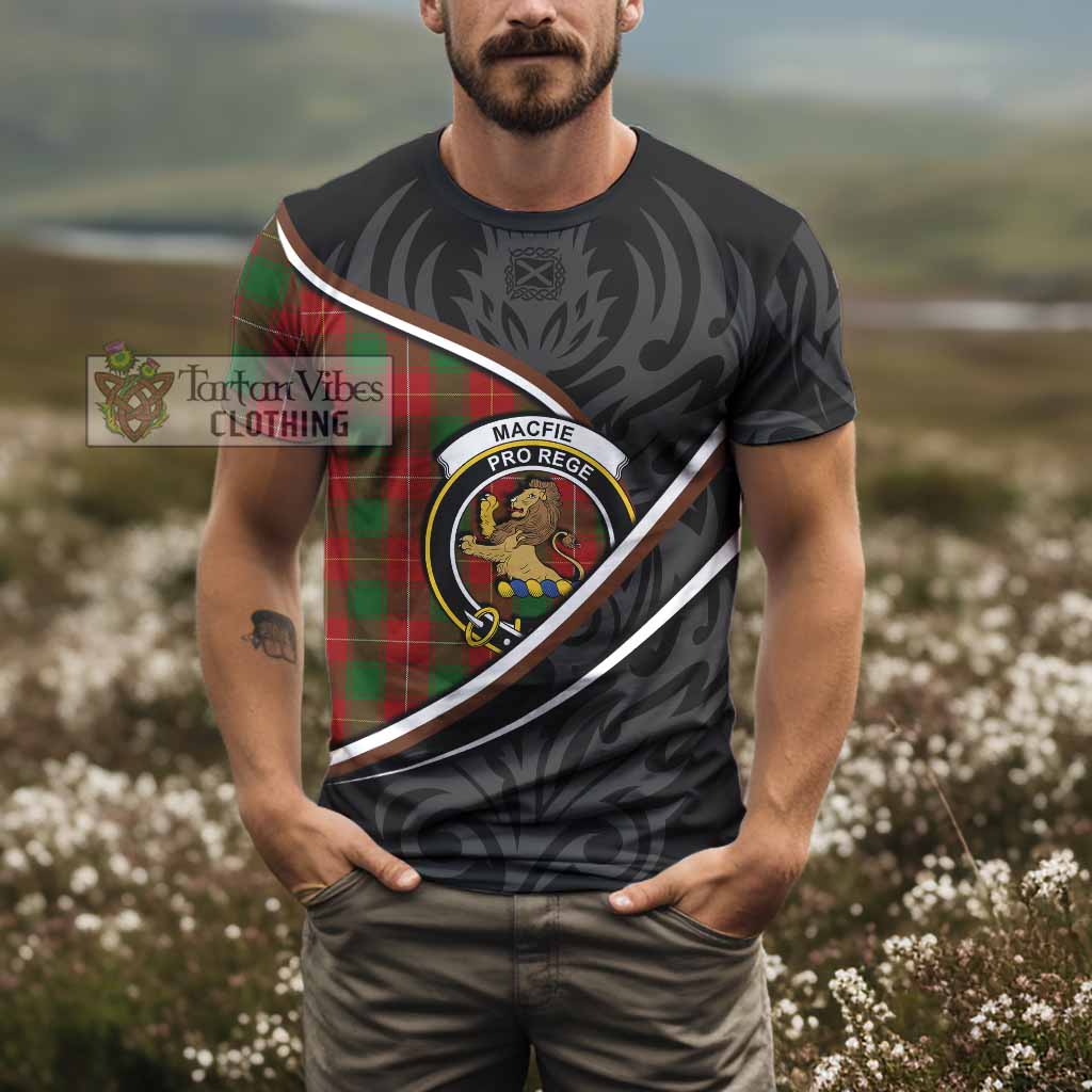 MacFie (McFie) Tartan Family Crest T-shirt Celtic Scottish Thistle Floral - Tartan Vibes Clothing