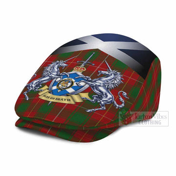 MacFie (McFie) Tartan Flat Cap, Jeff Cap Alba Gu Brath Unicorn Crest