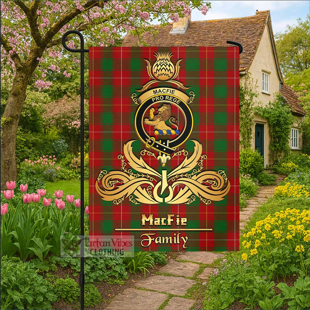 MacFie (McFie) Tartan Garden Flag with Highland Thistle Cherish Family Crest Style - Tartan Vibes Clothing