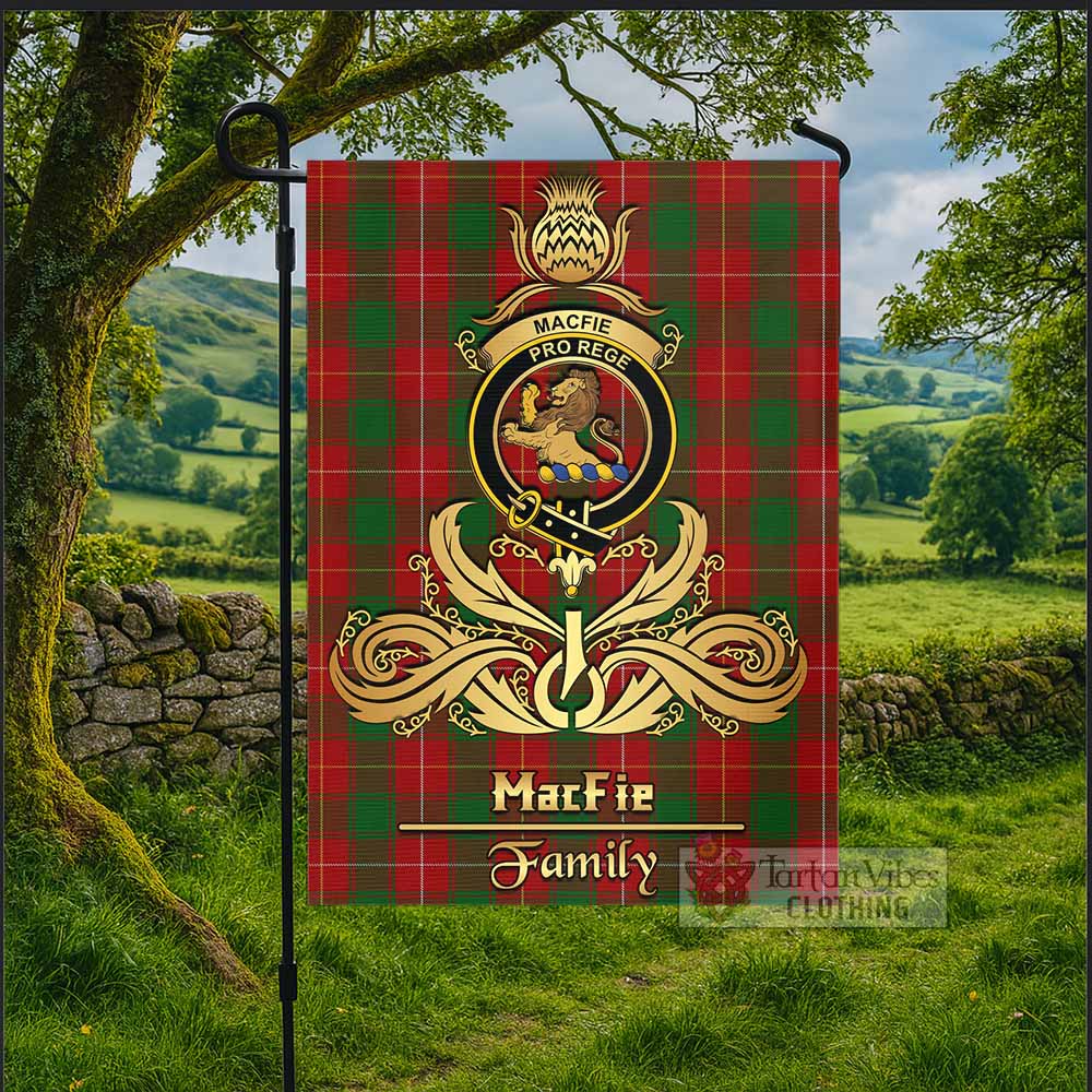 MacFie (McFie) Tartan Garden Flag with Highland Thistle Cherish Family Crest Style - Tartan Vibes Clothing