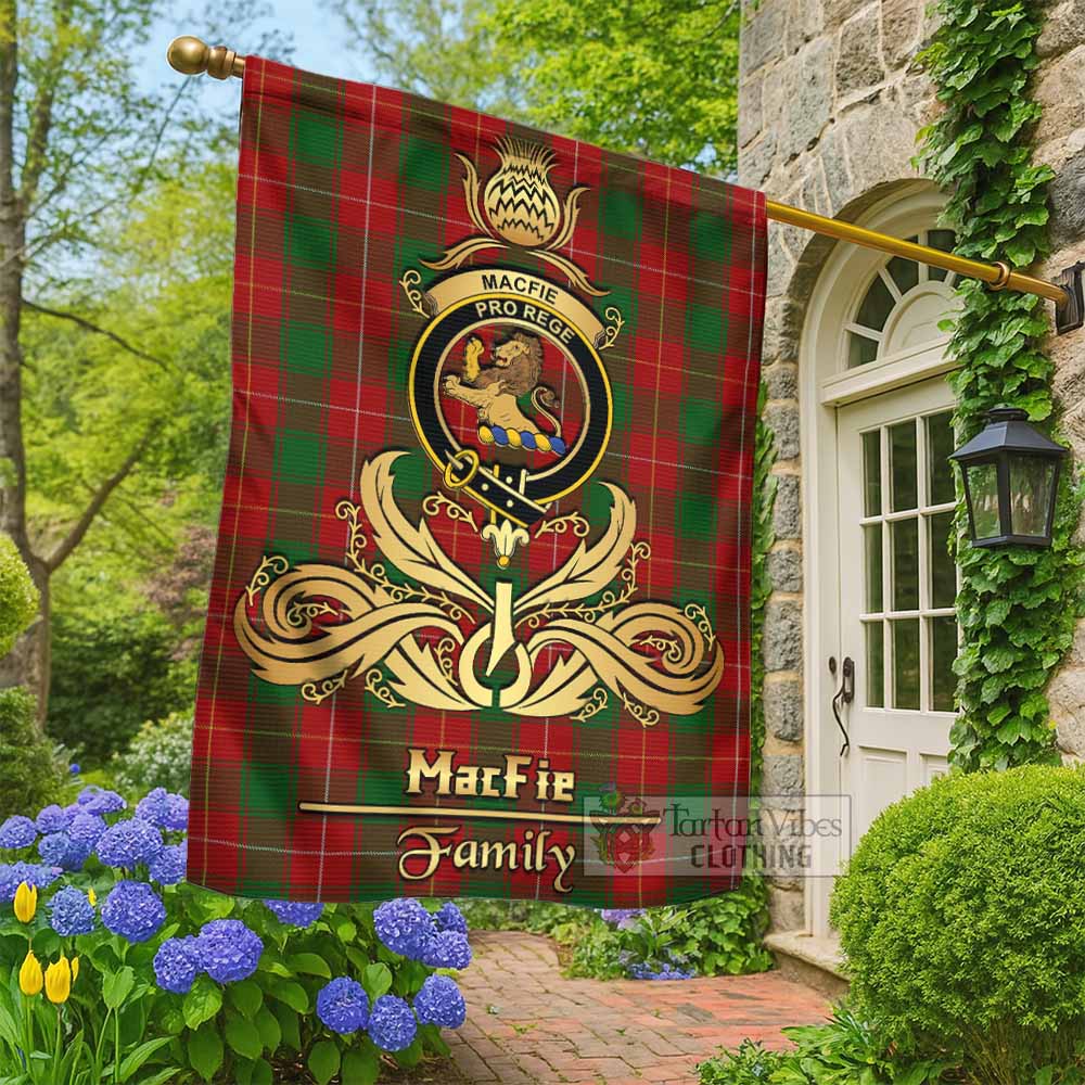 MacFie (McFie) Tartan Garden Flag with Highland Thistle Cherish Family Crest Style - Tartan Vibes Clothing