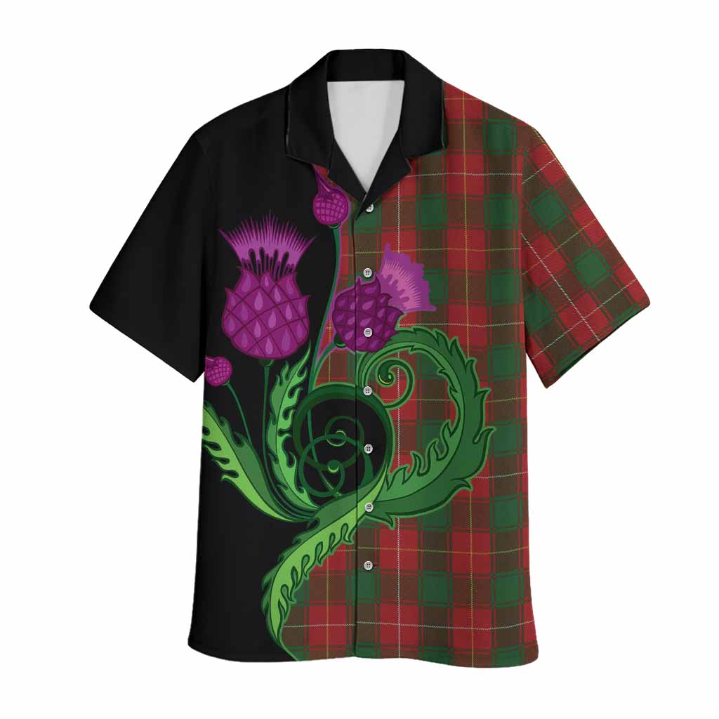 MacFie (McFie) Tartan Hawaiian Shirt Traditional Scottish Thistle