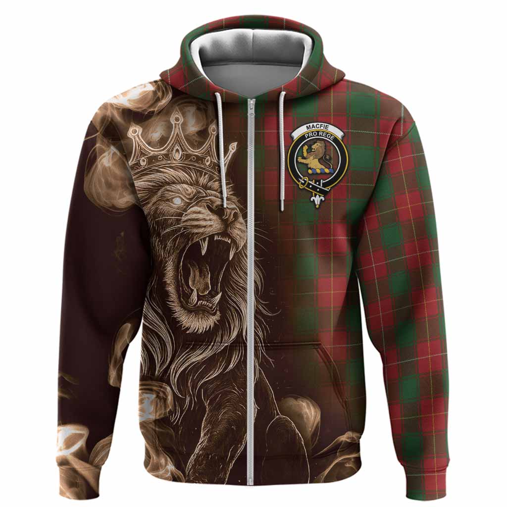 MacFie (McFie) Tartan Hoodie Roaring Lion Heritage