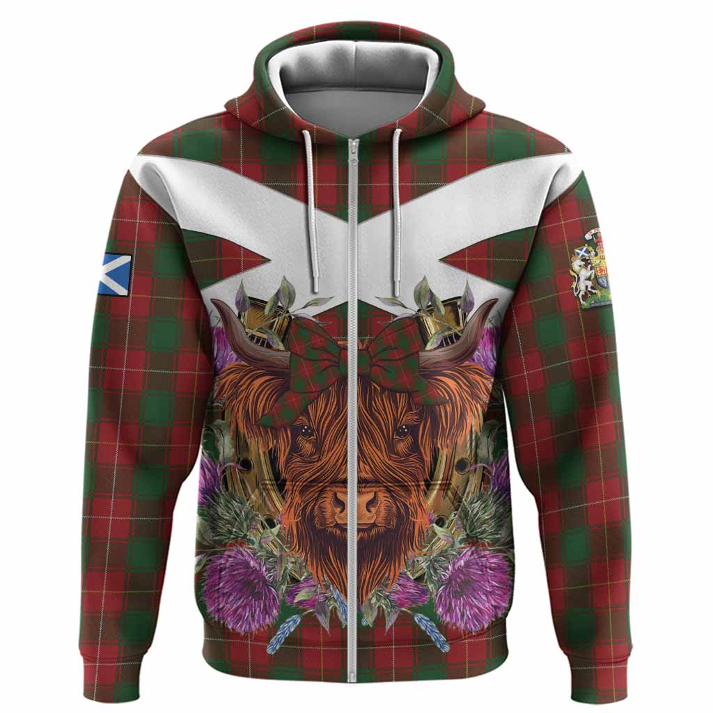 MacFie (McFie) Tartan Hoodie Scottish Thistle Heilan Coo