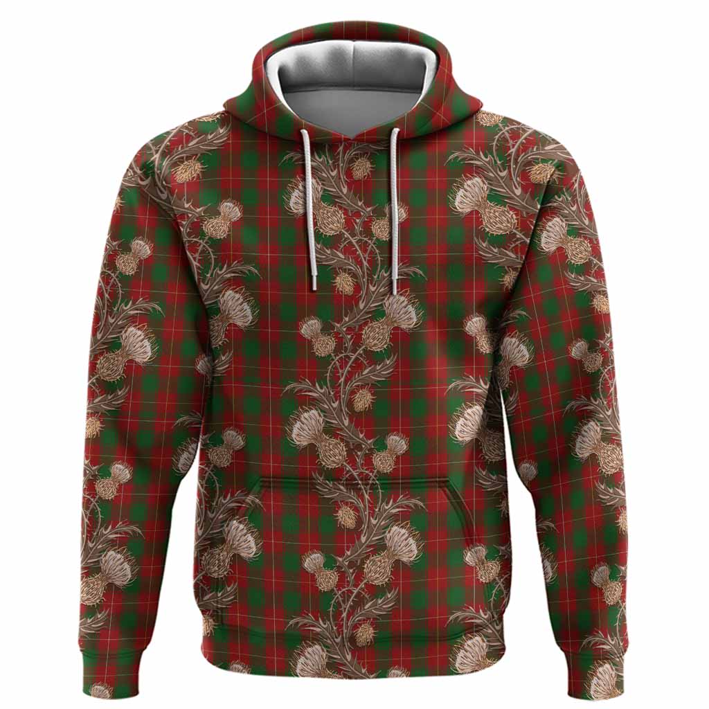 MacFie (McFie) Tartan Hoodie Seamless Scottish Thistle Flowers