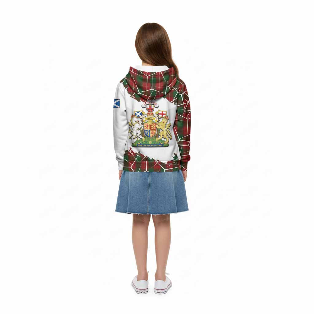 MacFie (McFie) Tartan Kid Hoodie with Family Crest and Lion Rampant Grunge Style