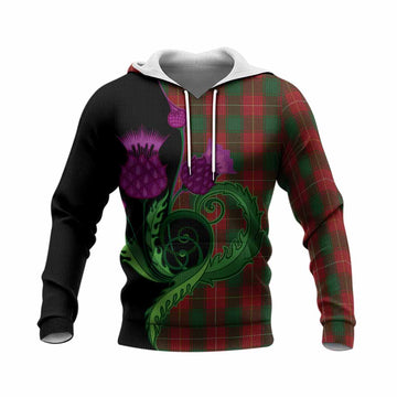 MacFie (McFie) Tartan Knitted Hoodie Traditional Scottish Thistle