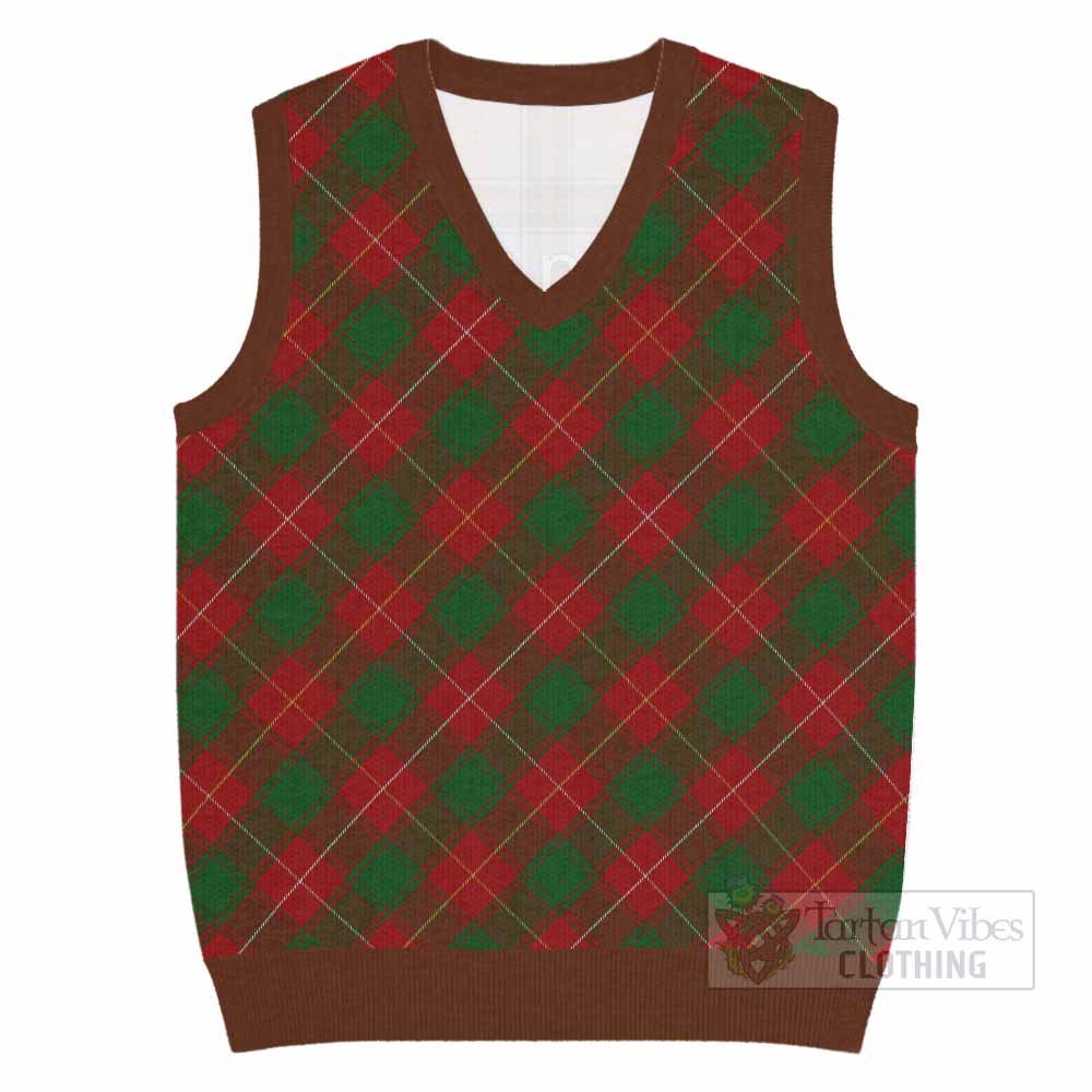 MacFie (McFie) Tartan  Knitted V-Neck Vest Cross Style