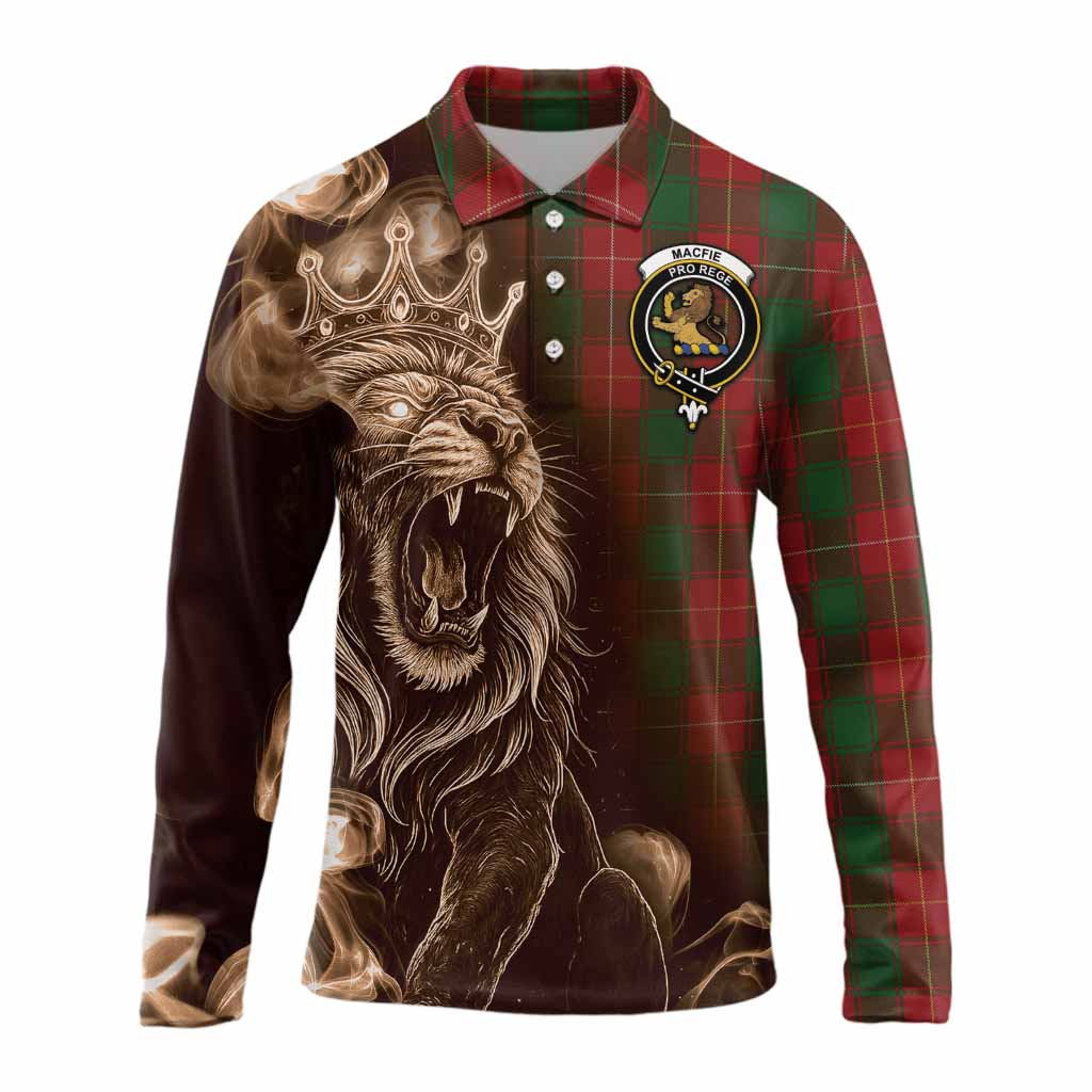 MacFie (McFie) Tartan Long Sleeve Polo Shirt Roaring Lion Heritage