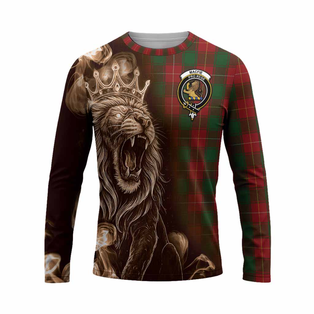 MacFie (McFie) Tartan Long Sleeve T-Shirt Roaring Lion Heritage