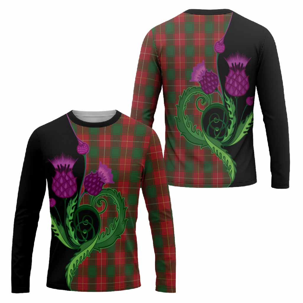 MacFie (McFie) Tartan Long Sleeve T-Shirt Traditional Scottish Thistle