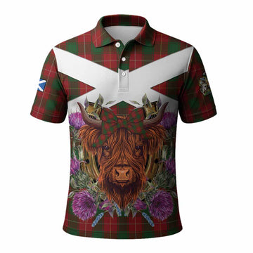 MacFie (McFie) Tartan Polo Shirt Scottish Thistle Heilan Coo