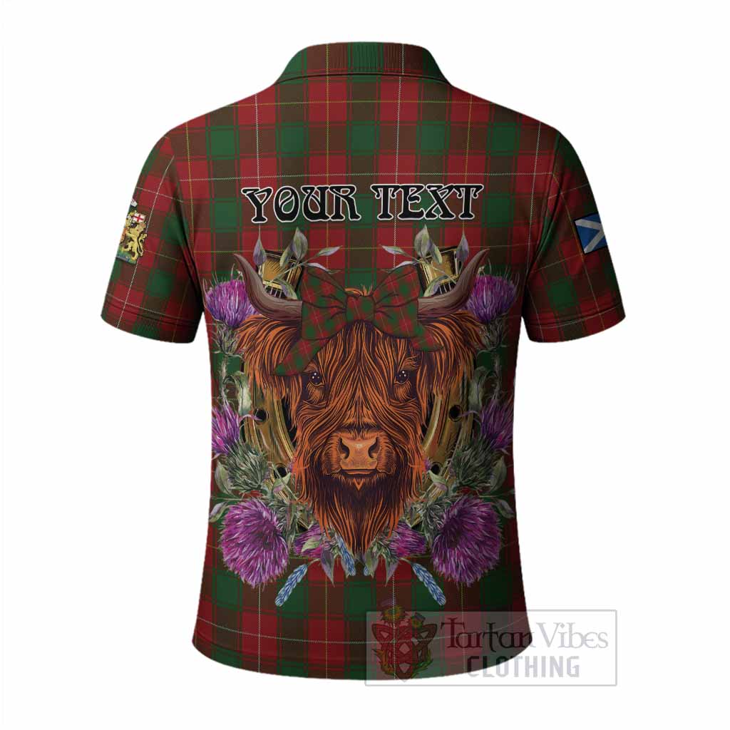 MacFie (McFie) Tartan Polo Shirt Scottish Thistle Heilan Coo