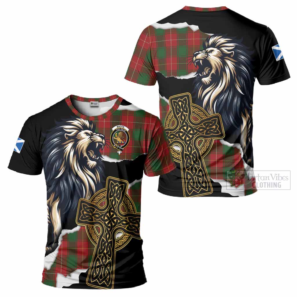 MacFie (McFie) Tartan Scottish T-Shirt Lion Celtic Heritage