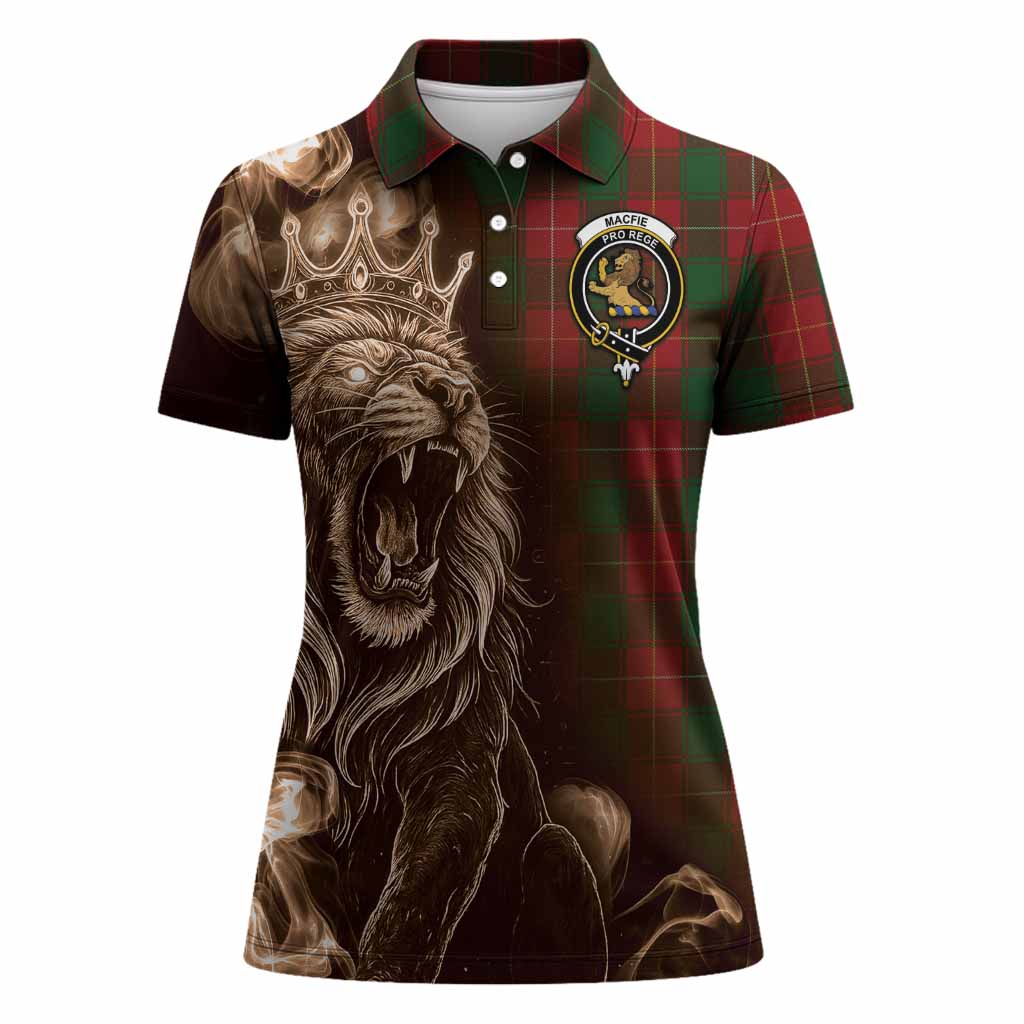 MacFie (McFie) Tartan Women Polo Shirt Roaring Lion Heritage