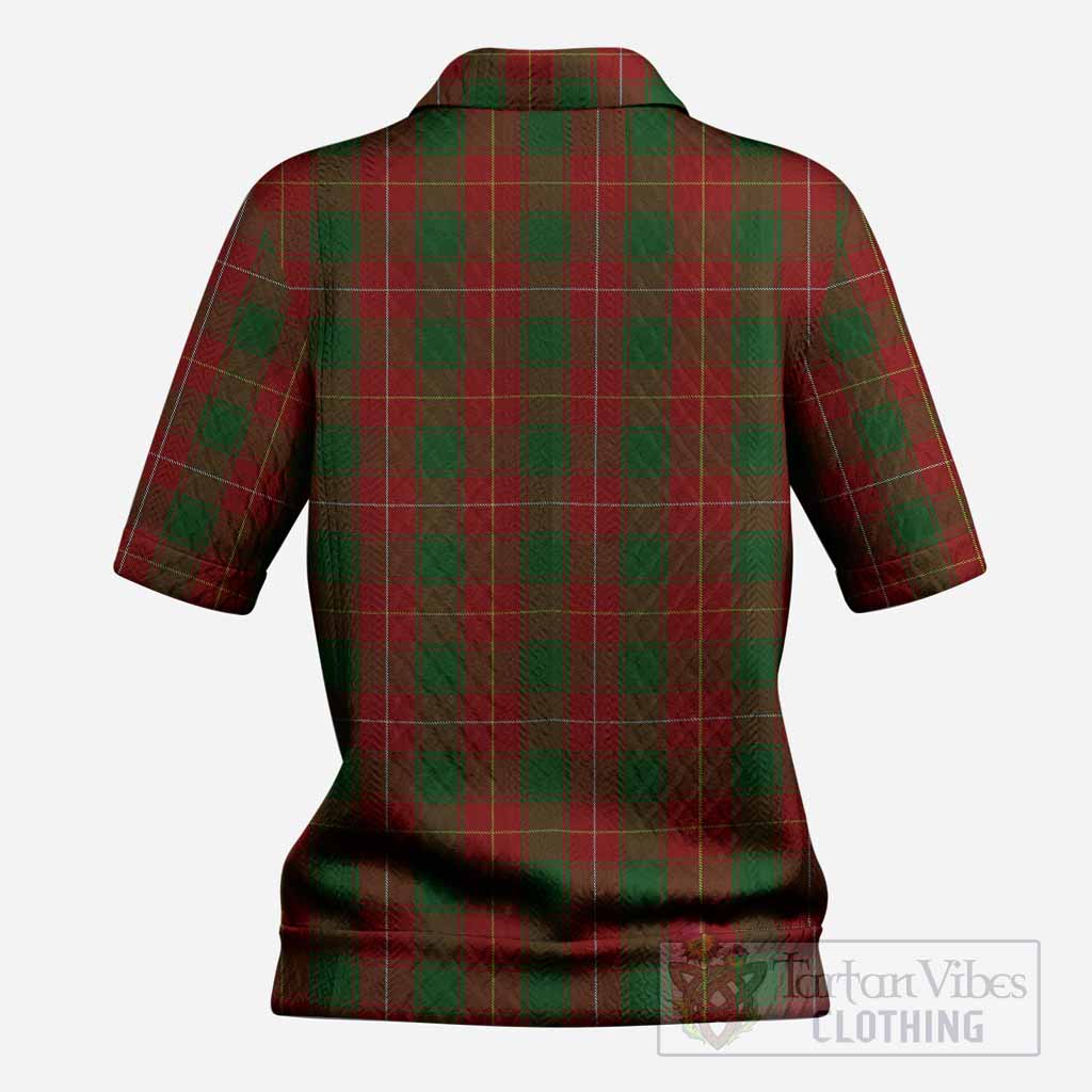 MacFie (McFie) Tartan Women’s Polo Sweater Top with Family Crest