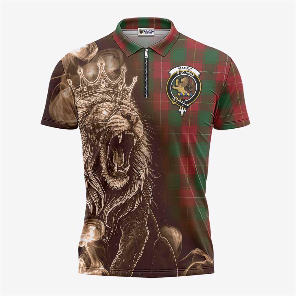 MacFie (McFie) Tartan Zipper Polo Shirt Roaring Lion Heritage