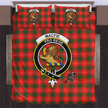 MacFie Modern Tartan Bedding Set with Family Crest