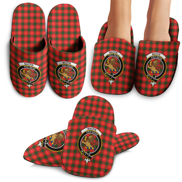 MacFie Modern Tartan Home Slippers with Family Crest