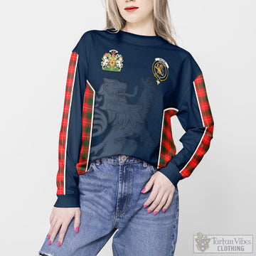 MacFie Modern Tartan Sweater with Family Crest and Lion Rampant Vibes Sport Style
