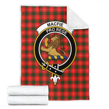 MacFie Modern Tartan Blanket with Family Crest