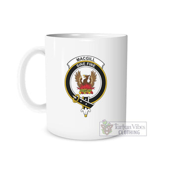 MacGill (MakGill) Family Crest Ceramic Mug White - 2D-tartanvibesclothing