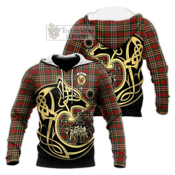 MacGill (MakGill) Tartan Knitted Hoodie with Family Crest Celtic Wolf Style Unisex Knitted Pullover Hoodie - Tartan Vibes Clothing