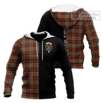 MacGill (MakGill) Tartan Knitted Hoodie with Family Crest and Half Of Me Style Unisex Knitted Pullover Hoodie - Tartan Vibes Clothing
