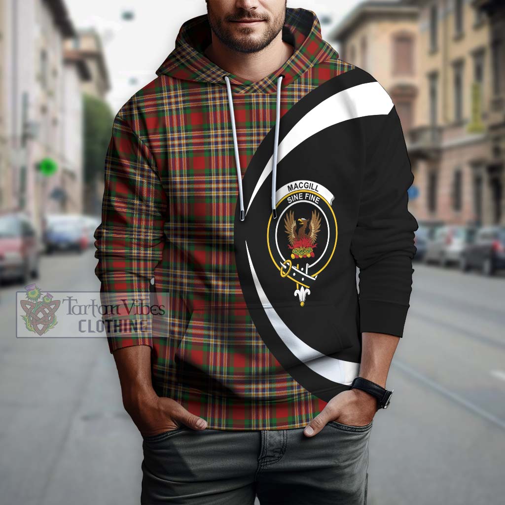 MacGill (MakGill) Tartan Hoodie with Family Crest Circle Style Zip Hoodie - Tartan Vibes Clothing