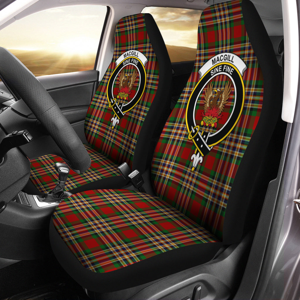 MacGill (MakGill) Tartan Car Seat Cover with Family Crest One Size - Tartan Vibes Clothing