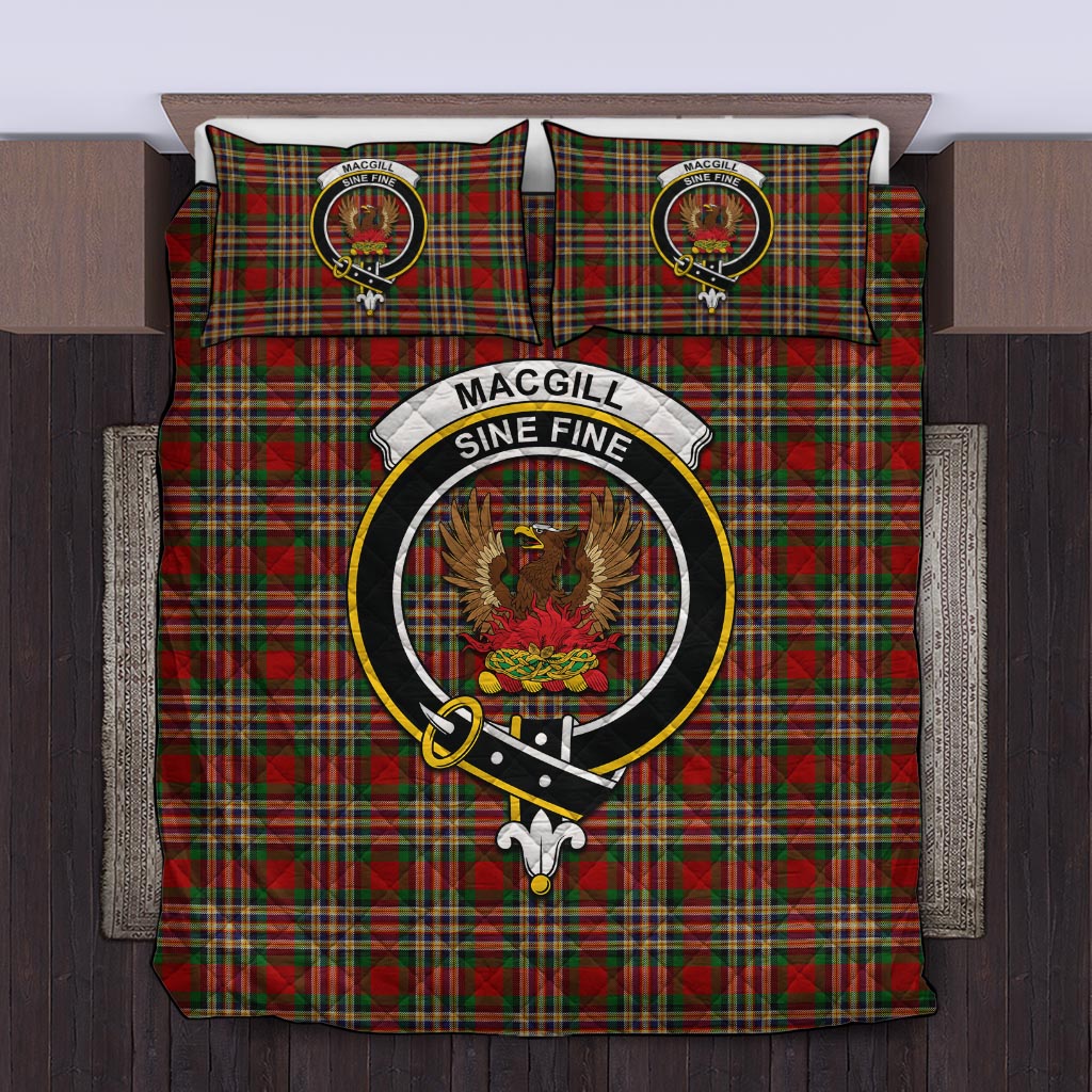 MacGill (MakGill) Tartan Quilt Bed Set with Family Crest King - Tartan Vibes Clothing