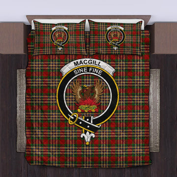 MacGill (MakGill) Tartan Quilt Bed Set with Family Crest King - Tartan Vibes Clothing