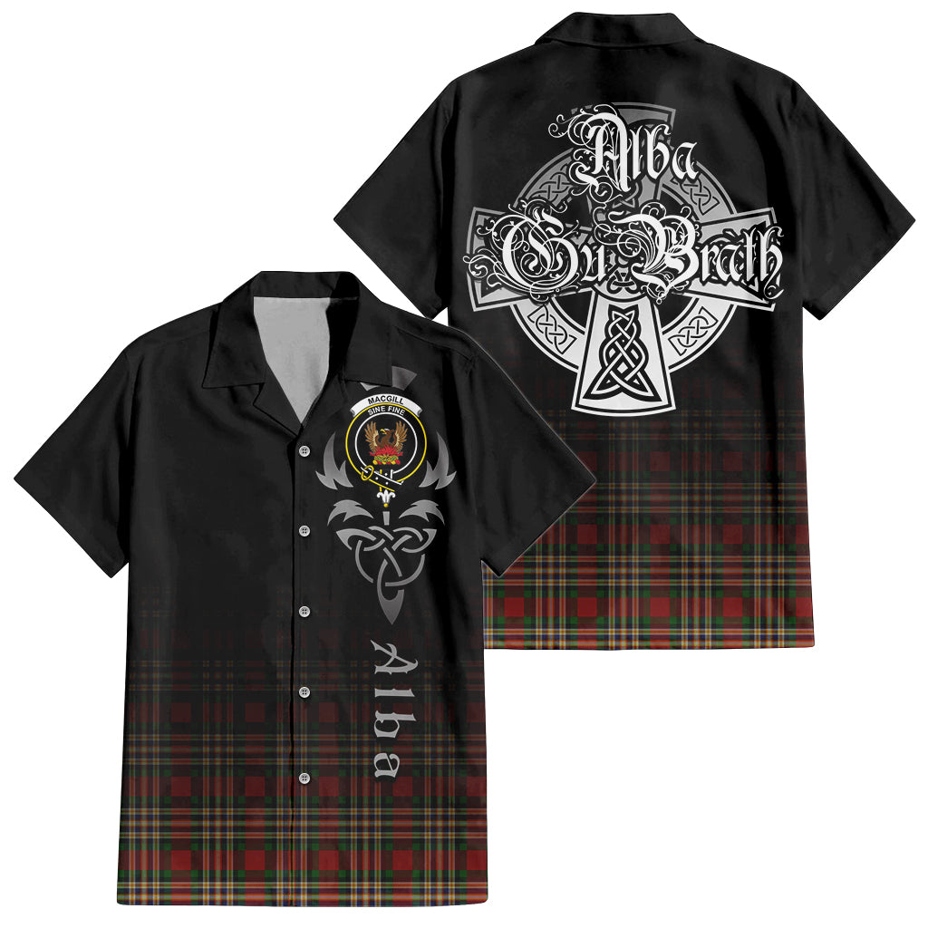 MacGill (MakGill) Tartan Hawaiian Shirt Shirt Featuring Alba Gu Brath Family Crest Celtic Inspired Kid - Tartan Vibes Clothing