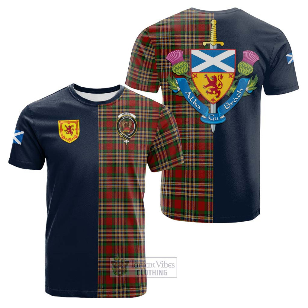 MacGill (MakGill) Tartan Cotton T-shirt Alba with Scottish Lion Royal Arm Half Style Kid's Shirt - Tartan Vibes Clothing