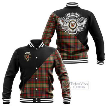 MacGill (MakGill) Tartan Baseball Jacket with Family Crest and Military Logo Style Unisex - Tartan Vibes Clothing