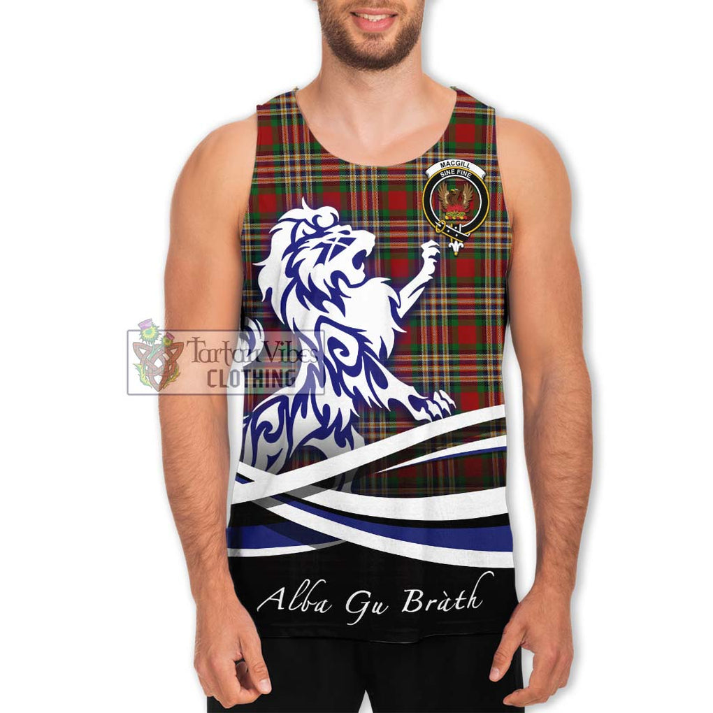 MacGill (MakGill) Tartan Men's Tank Top with Alba Gu Brath Regal Lion Emblem Men - Tartan Vibes Clothing