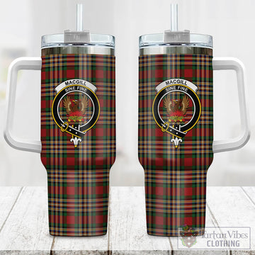 MacGill Tartan and Family Crest Tumbler with Handle