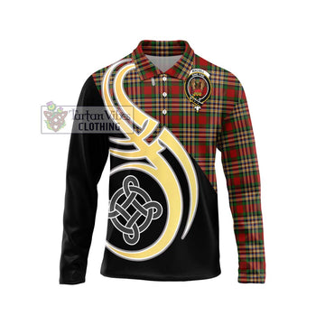 MacGill (MakGill) Tartan Long Sleeve Polo Shirt with Family Crest and Celtic Symbol Style Unisex - Tartan Vibes Clothing