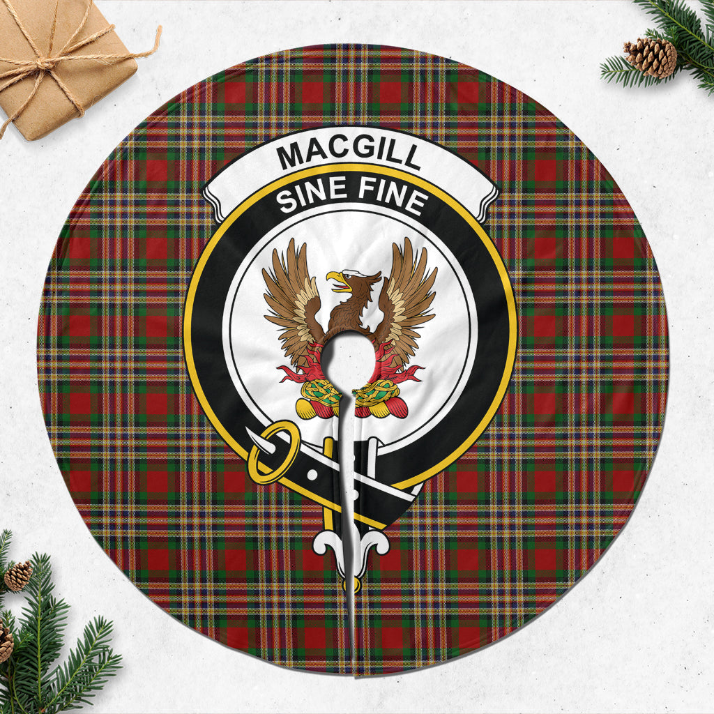 MacGill (MakGill) Tartan Christmas Tree Skirt with Family Crest 47*47 inch - Tartan Vibes Clothing