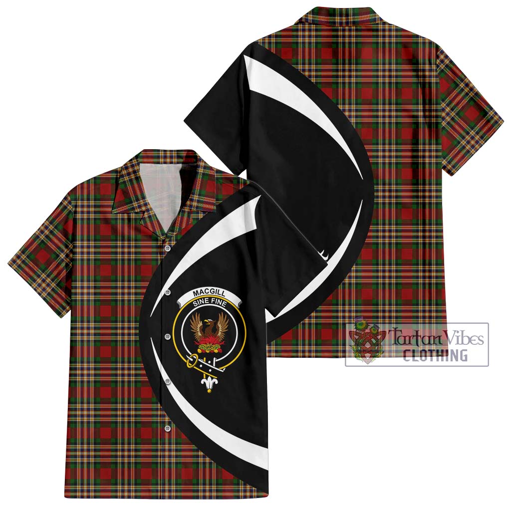 MacGill (MakGill) Tartan Hawaiian Shirt with Family Crest Circle Style Kid - Tartan Vibes Clothing