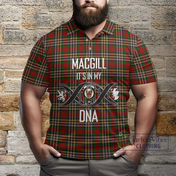 MacGill (MakGill) Tartan Polo Shirt with Family Crest DNA In Me Style Kid - Tartan Vibes Clothing