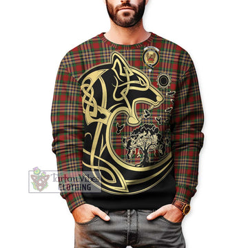 MacGill (MakGill) Tartan Sweatshirt with Family Crest Celtic Wolf Style Unisex - Tartan Vibes Clothing