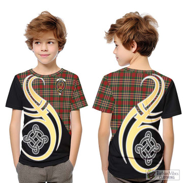 MacGill (MakGill) Tartan Kid T-Shirt with Family Crest and Celtic Symbol Style Youth XL Size14 - Tartan Vibes Clothing