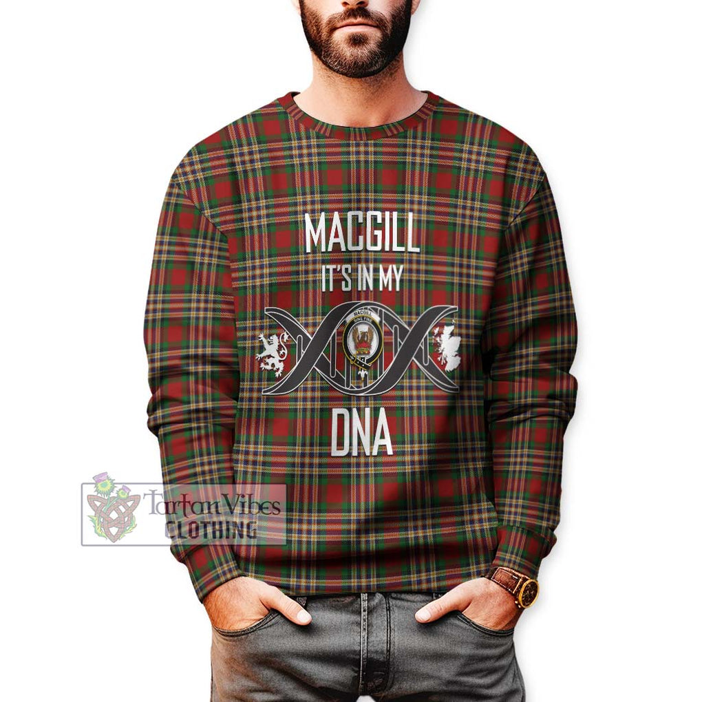 MacGill (MakGill) Tartan Sweatshirt with Family Crest DNA In Me Style Unisex - Tartan Vibes Clothing